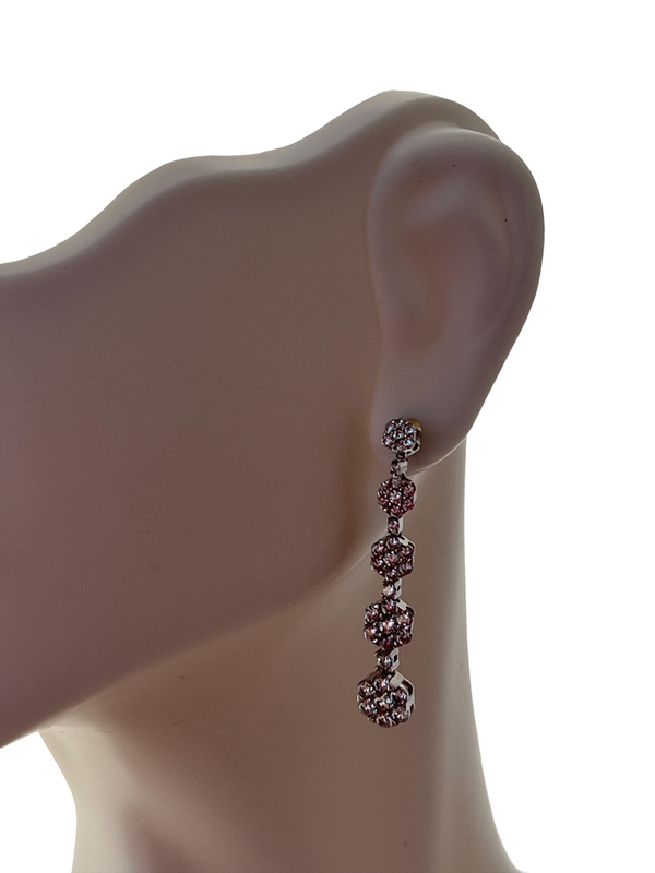 925 Sterling Silver Cubic Zirconia Drop Studs