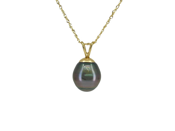 10/14K Yellow Gold Tahitian Pearl Pendant