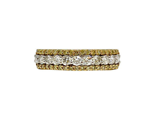 14K Yellow Gold 0.80cttw Diamond Pave Band - Size 6.5
