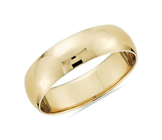 Gold Comfort Fit Wedding Bands