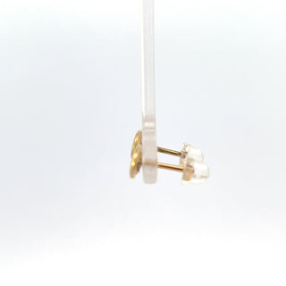 14K Yellow Gold Infinity stud earrings