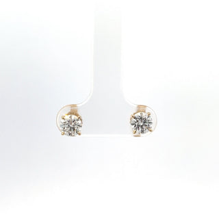 Aretes de oro amarillo de 14 quilates con diamantes cultivados en laboratorio de 1,05 quilates