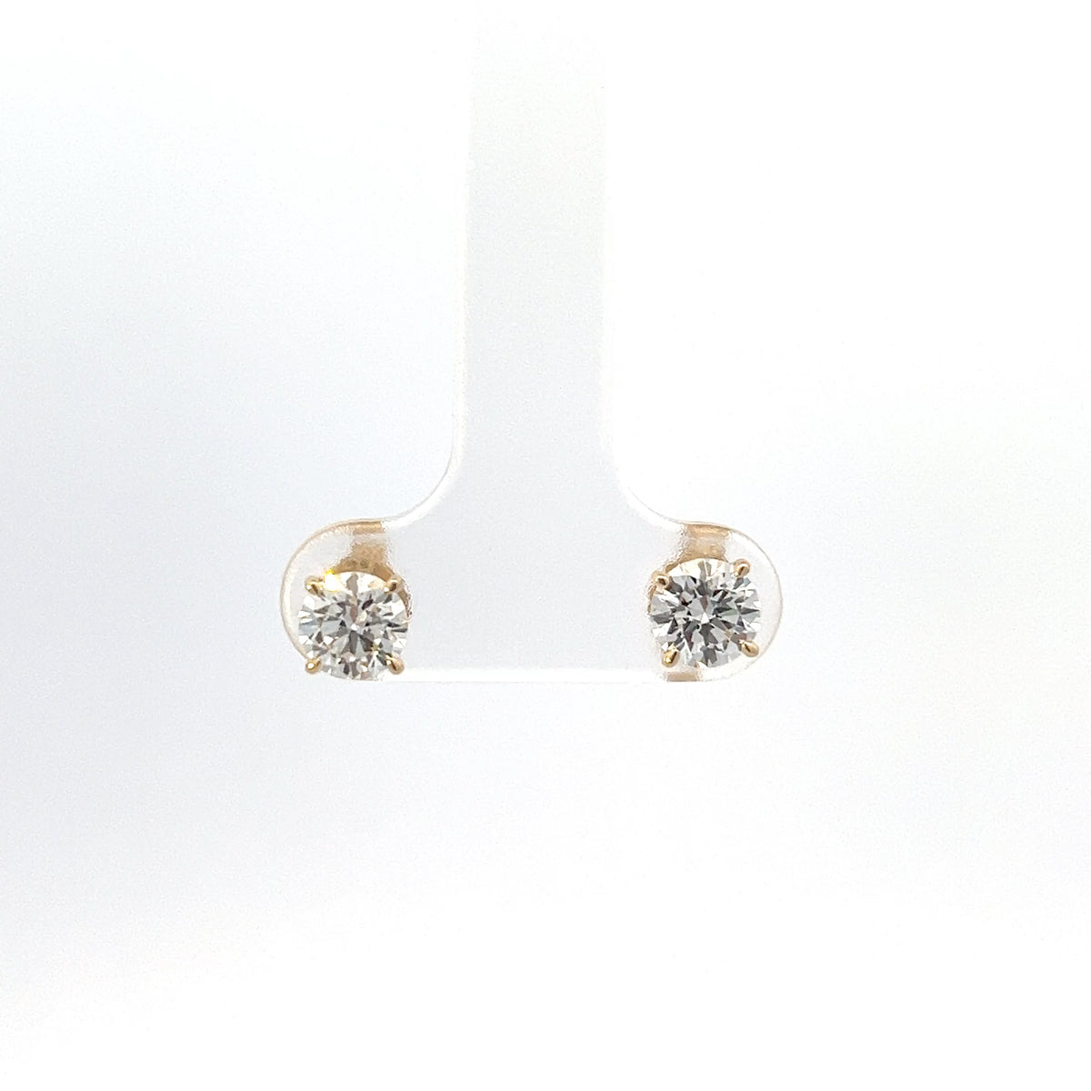 14K Yellow Gold 1.00cttw Lab Grown Diamond Stud Earrings