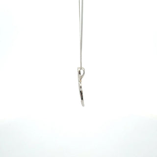 10K White and Yellow Gold Diamond Cross Necklace
