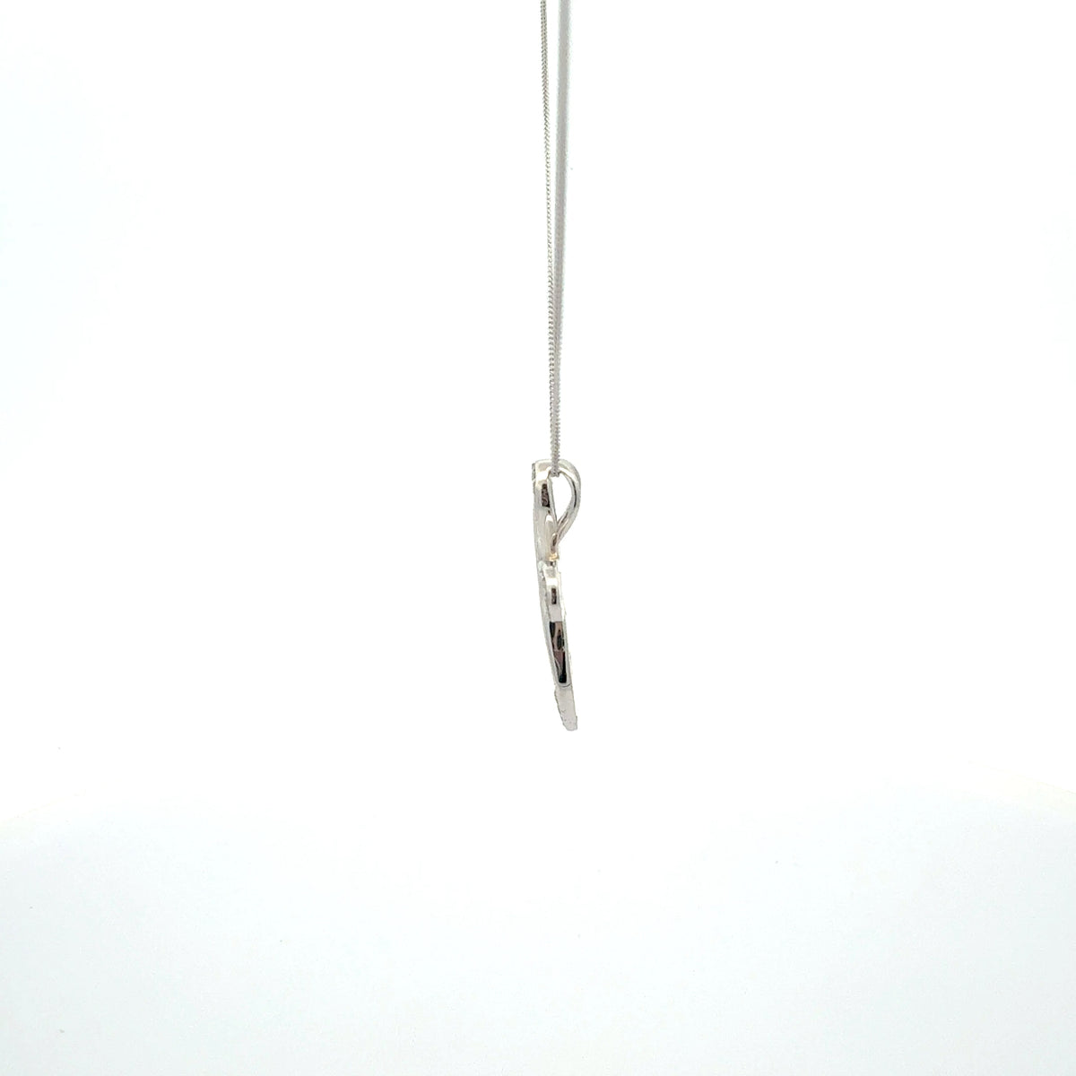 10K White and Yellow Gold Diamond Cross Necklace