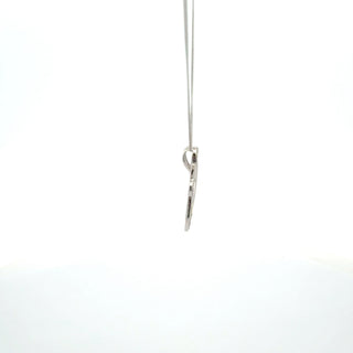 10K White and Yellow Gold Diamond Cross Necklace