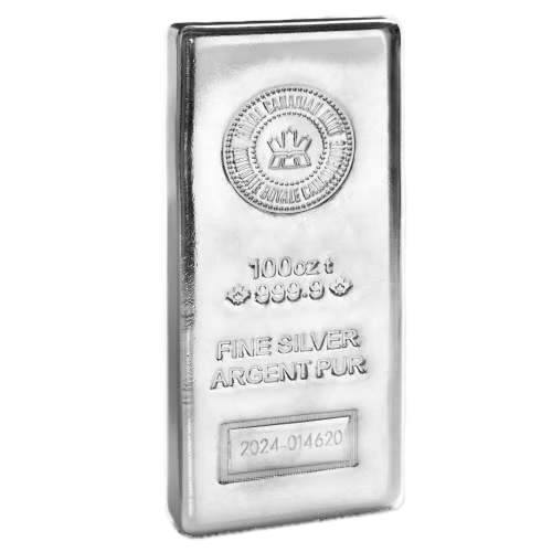 100 oz Silver Bar | Royal Canadian Mint