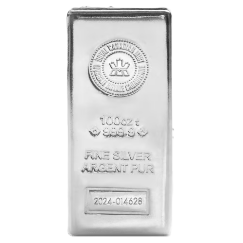 100 oz Silver Bar | Royal Canadian Mint