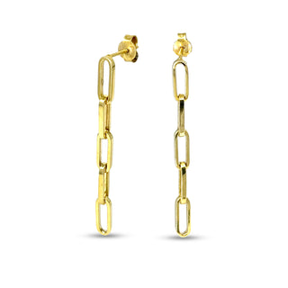 Pendientes de oro amarillo de 10 quilates de 17 mm