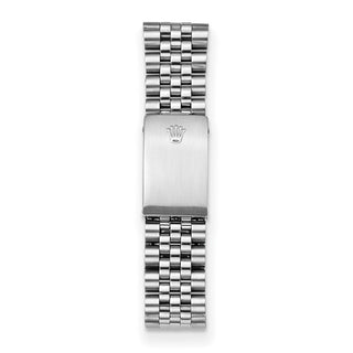 Swiss Crown™ USA Pre-owned Rolex-Independently Certified Steel 36mm Jubilee Datejust Teal Diamond Dial and 18k Fluted Bezel Watch