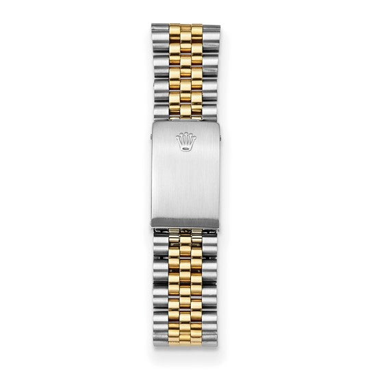 Rolex de segunda mano de Swiss Crown™ EE. UU. Reloj Rolex de segunda mano certificado independientemente de acero y reloj Jubilee Datejust de 18k y 36 mm con esfera color champán y bisel estriado de diamantes 