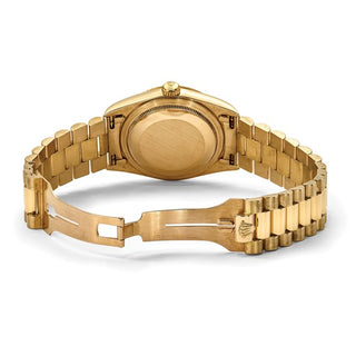 Swiss Crown™ USA Pre-owned Rolex-Independently Certified 18k 36mm Case Single Quickset Presidential Champagne Dial Watch