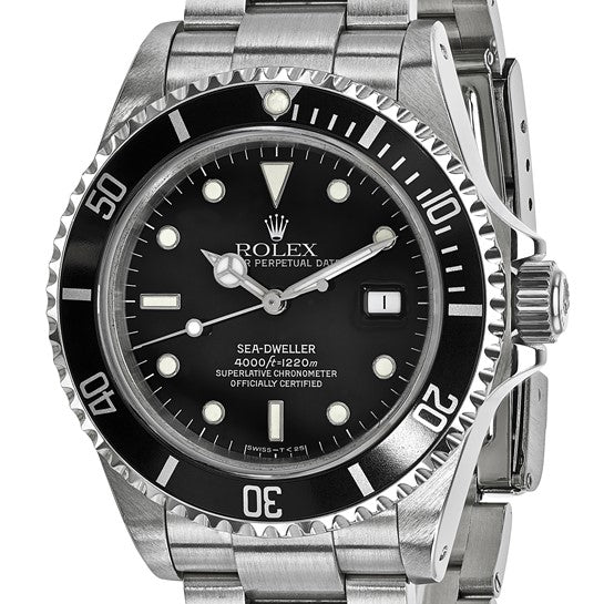 Rolex by Swiss Crown™ EE. UU. Reloj Oyster Submariner de acero de segunda mano con certificación independiente de Rolex de 40 mm y esfera negra 