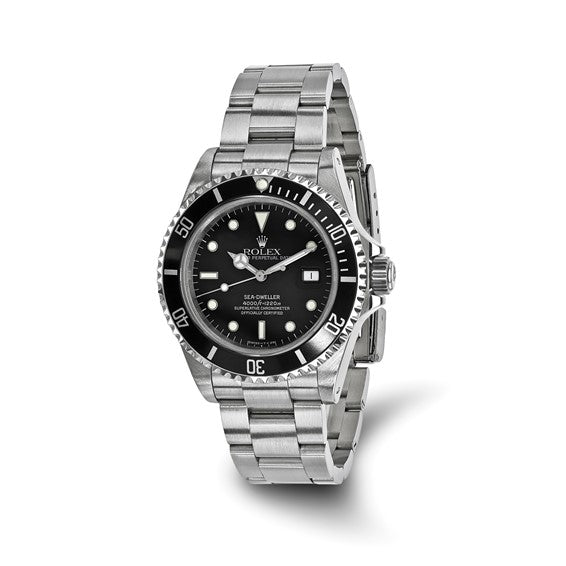 Rolex by Swiss Crown™ EE. UU. Reloj Oyster Submariner de acero de segunda mano con certificación independiente de Rolex de 40 mm y esfera negra 