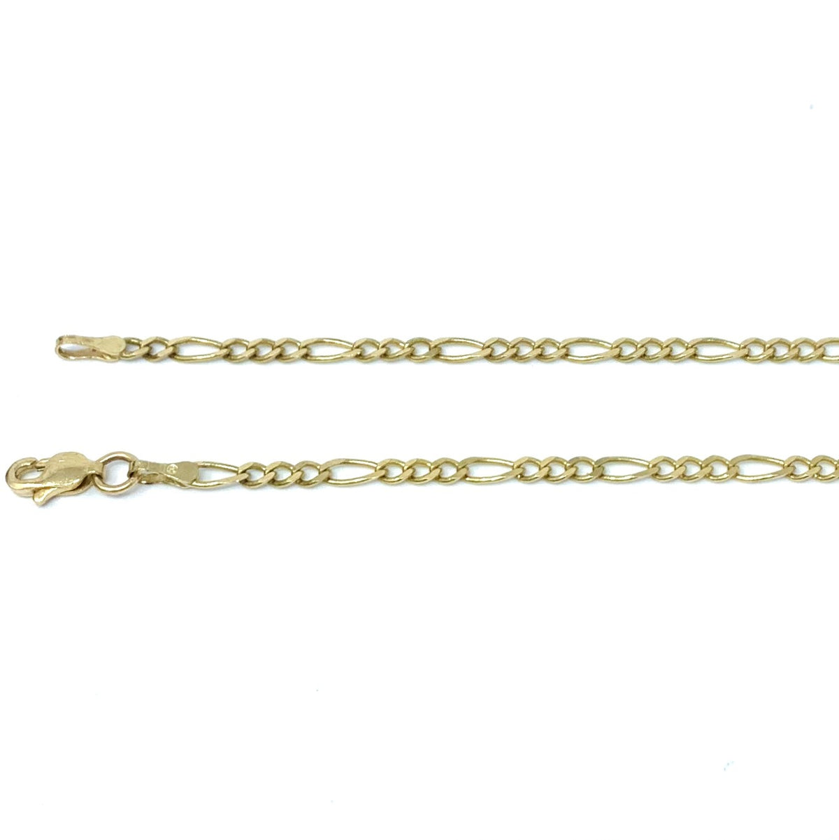 10K Yellow Gold Figaro Chain with Lobster Clasp - 16 Inches