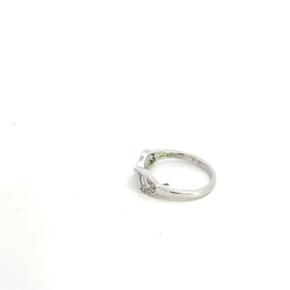 10K White Gold 0.06cttw Infinity Diamond Ring
