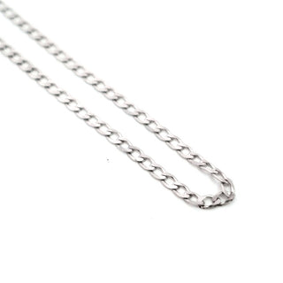 10K White Gold Anklet - Adjustable 9-10"