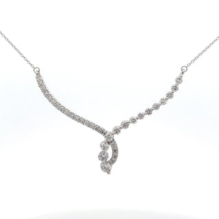 10K White Gold Lab Grown Diamond Necklace