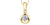 A 10K yellow gold necklace with a solitaire Canadian diamond pendant.