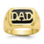 A 10K yellow gold men's signet ring with a black onyx center and a small diamond embellishment on the side.