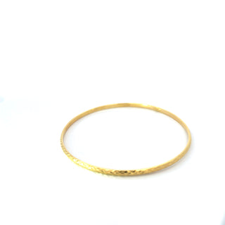 10K Yellow Gold Diamond-Cut Bangle