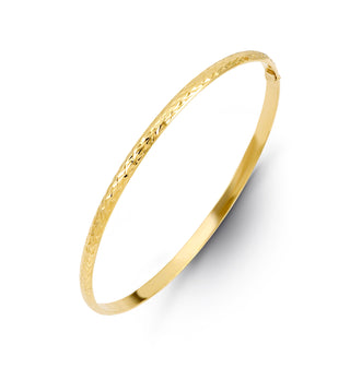 10K Yellow Gold Diamond-Cut Bangle