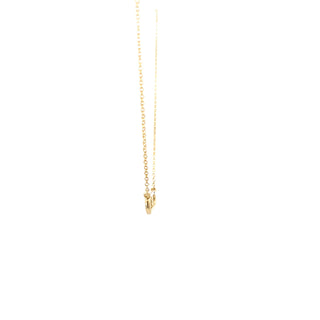 10K Yellow Gold  Maple Leaf Diamond Necklace 18"
