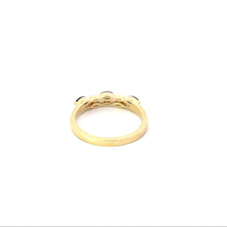 10K Yellow Gold Sapphire and Diamond Ring