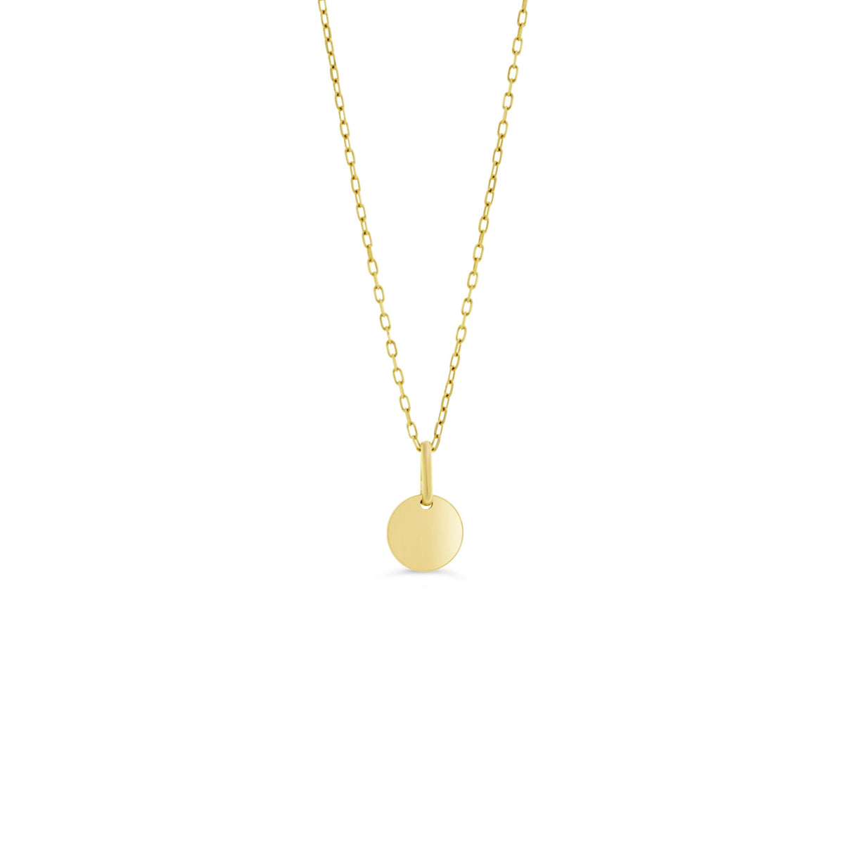 10K Yellow Gold Small Round Engravable Charm