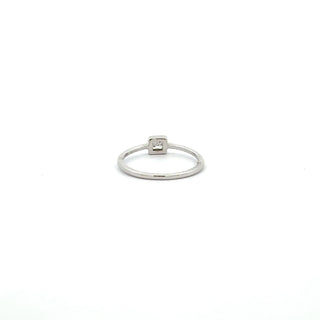 10K White Gold 0.10cttw Princess Cut Diamond Ring