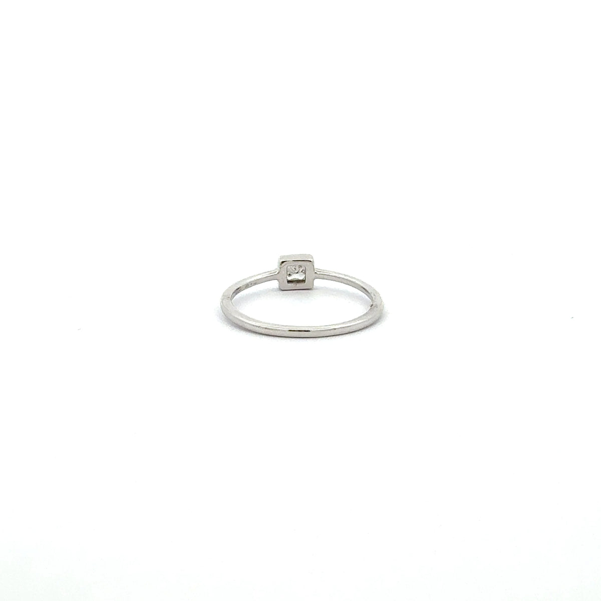 10K White Gold 0.10cttw Princess Cut Diamond Ring