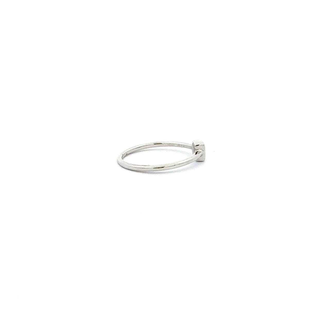 10K White Gold 0.10cttw Princess Cut Diamond Ring