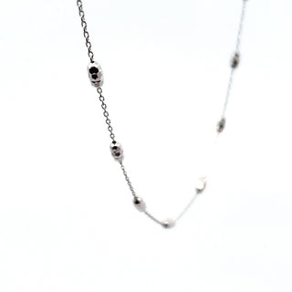 Tobillera de oro blanco de 10 quilates: ajustable de 9 a 10 pulgadas