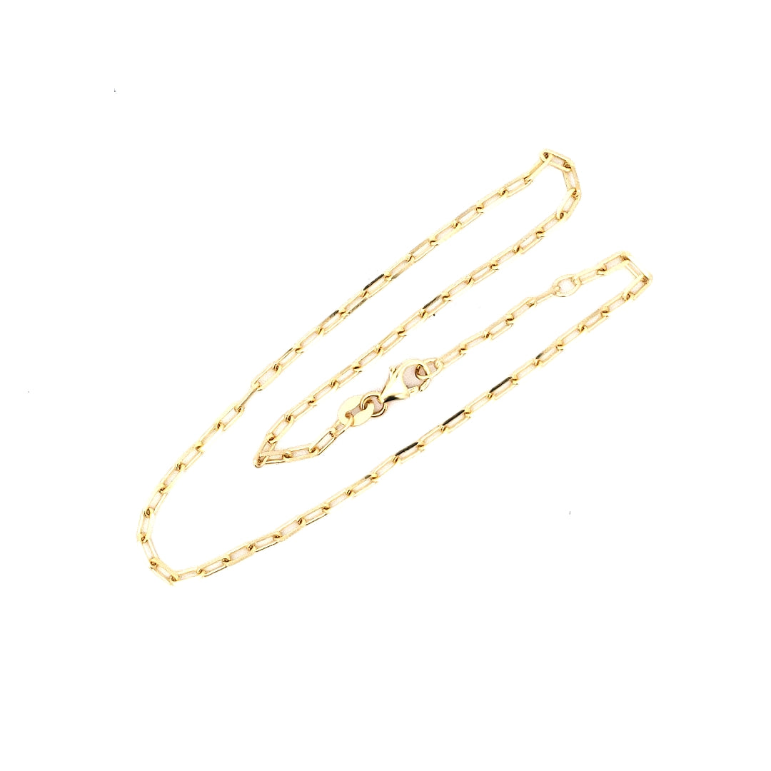 10K Yellow Gold Anklet - Adjustable 9-10&quot;