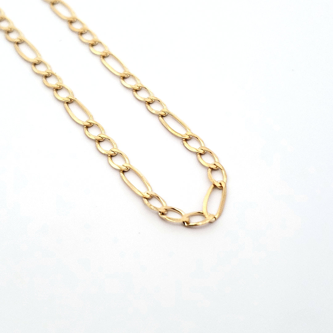 10K Yellow Gold Anklet - Adjustable 9-10&quot;