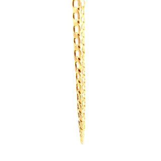 10K Yellow Gold 6.8mm Hollow Curb Chain 22"