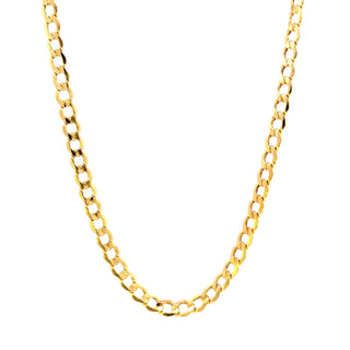 10K Yellow Gold 5.1mm Hollow Curb Chain 22"