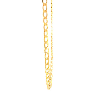 10K Yellow Gold 5.1mm Hollow Curb Chain 22"
