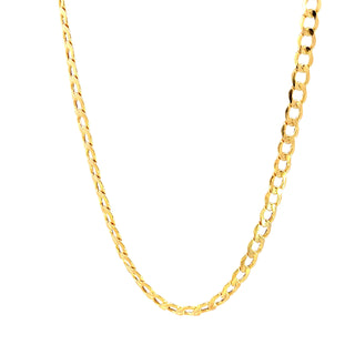 10K Yellow Gold 5.1mm Hollow Curb Chain 22"