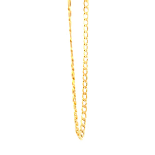 10K Yellow Gold 5.1mm Hollow Curb Chain 22"