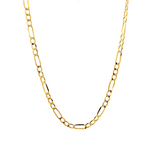 10K Yellow Gold 3.6mm Hollow Figaro Chain 18"