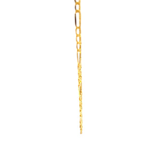 10K Yellow Gold 3.6mm Hollow Figaro Chain 18"