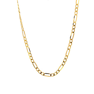 10K Yellow Gold 3.6mm Hollow Figaro Chain 18"