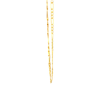 10K Yellow Gold 3.6mm Hollow Figaro Chain 18"