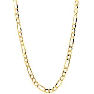 10K Yellow Gold 5.5mm Hollow Figaro Chain 18"