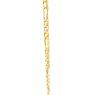 10K Yellow Gold 5.5mm Hollow Figaro Chain 18"