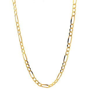 10K Yellow Gold 4.5mm Hollow Figaro Chain 22"