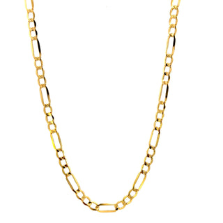 10K Yellow Gold 4.5mm Hollow Figaro Chain 22"