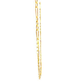 10K Yellow Gold 4.5mm Hollow Figaro Chain 22"