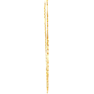 10K Yellow Gold 4.5mm Hollow Figaro Chain 20"